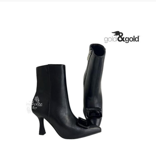GOLD&GOLD - TRONCHETTO PELLE CON TACCO A ROCCHETTO
