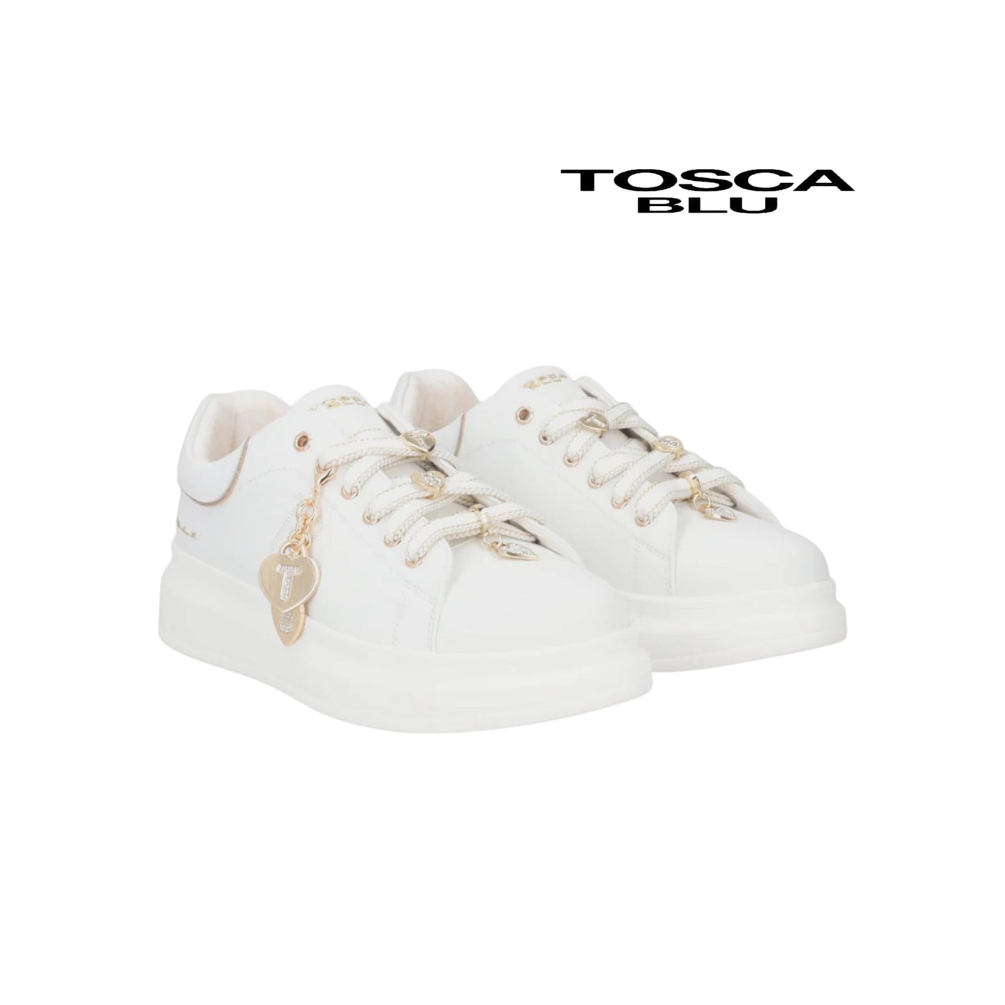 TOSCA BLU SNEAKERS CUORE BIANCHE
