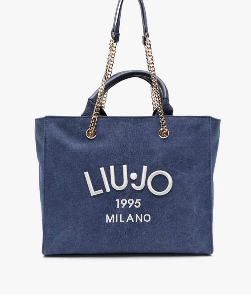 LIU JO BORSA ECS L TOTE BRAN DRESS BLUE
