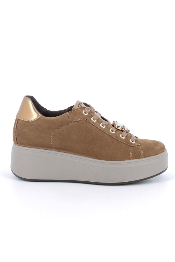 IGI & CO SNEAKERS MCQUEEN SCAMOSCIATA COGNAC