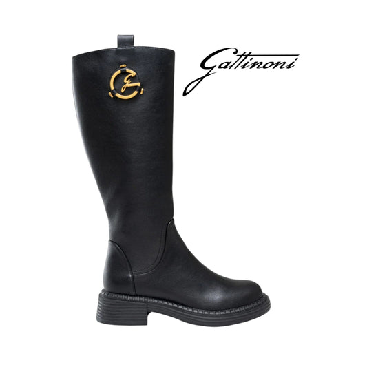 GATTINONI STIVALI GOMMA ALTI CON LOGO DONNA
