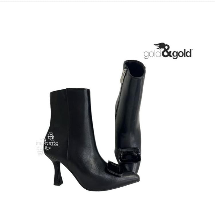 GOLD&GOLD - TRONCHETTO PELLE CON TACCO A ROCCHETTO