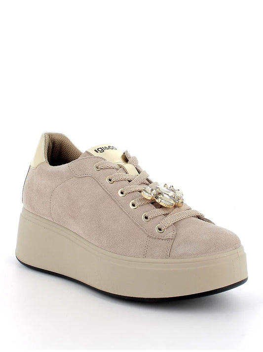 IGI & CO SNEAKERS MCQUEEN SCAMOSCIATE VISONE