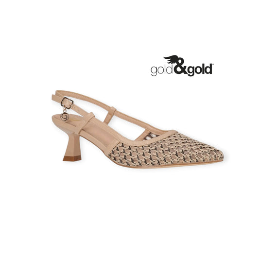 GOLD&GOLD CHANEL A PUNTA CON TACCO A ROCCHETTO