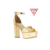 GUESS SANDALI CON TACCO PLATEAUX ORO
