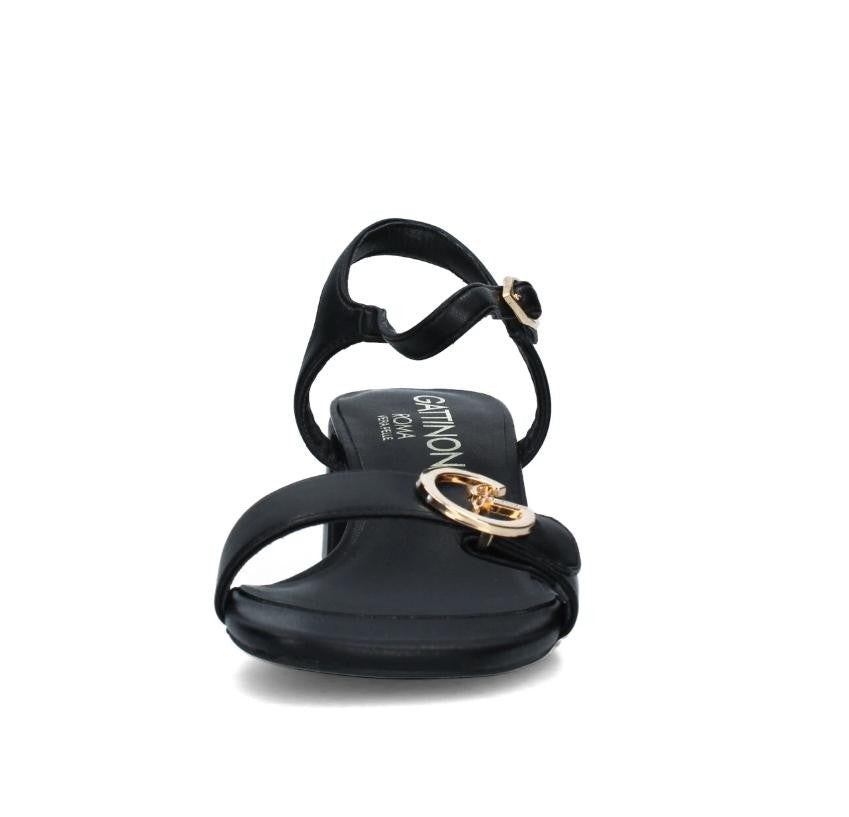 GATTINONI SANDALI CON CINTURINO E LOGO DONNA