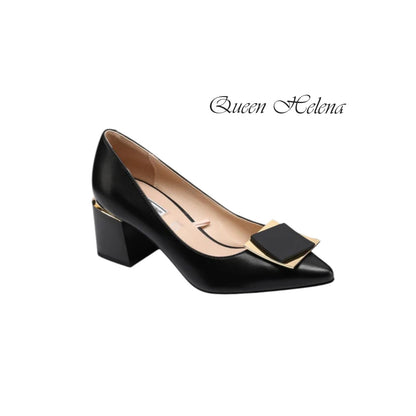 QUEEN HELENA DECOLLETE CON TACCO QUADRATO DONNA