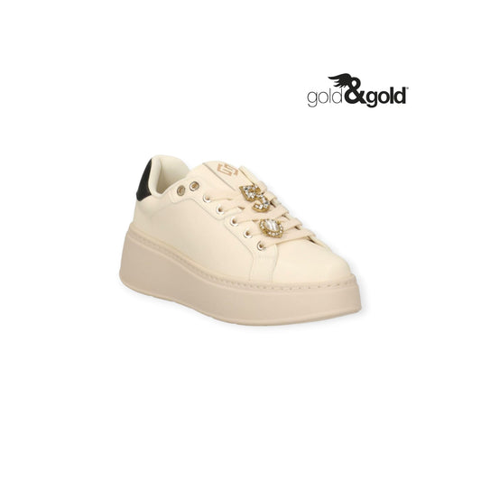GOLD&GOLD SNEAKERS PELLE BIANCO