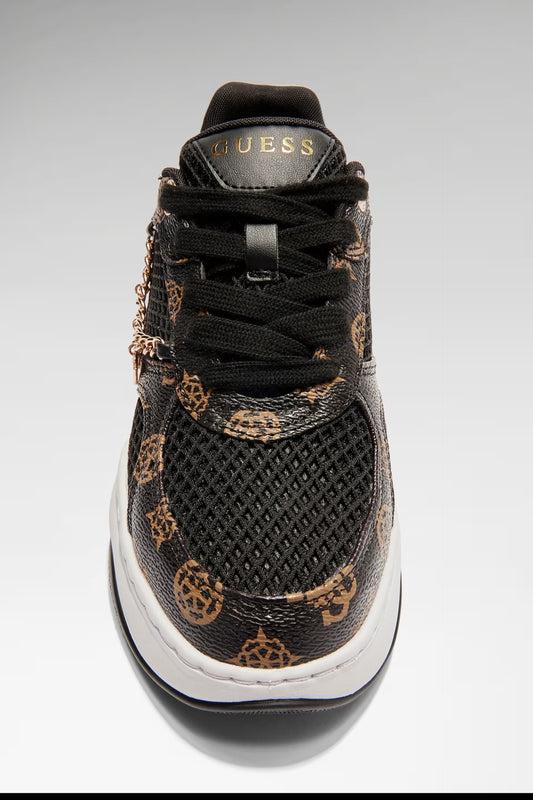 GUESS SNEAKERS HARPAA LOGO MARRONE