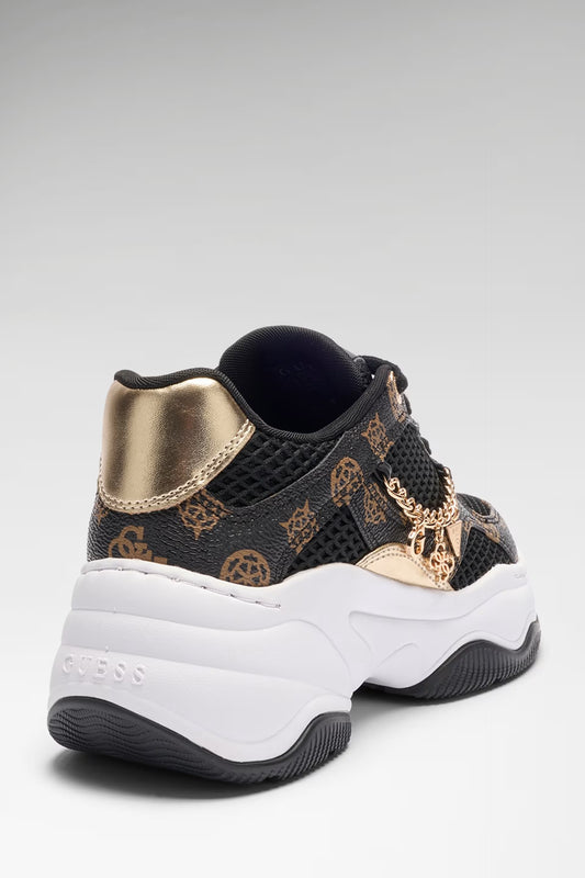 GUESS SNEAKERS HARPAA LOGO MARRONE