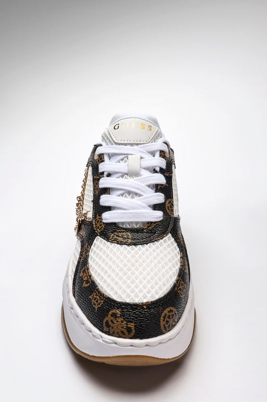 GUESS SNEAKERS HARPAA LOGO MARRONE