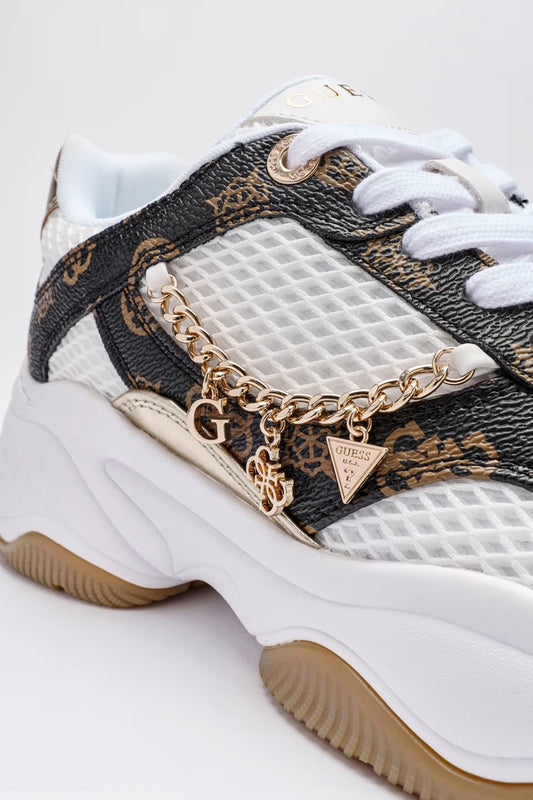 GUESS SNEAKERS HARPAA LOGO MARRONE
