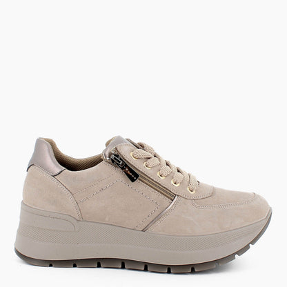 IGI&CO SNEAKERS D.KOLA SCAMOSCIATA VISONE