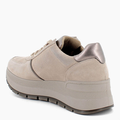 IGI&CO SNEAKERS D.KOLA SCAMOSCIATA VISONE