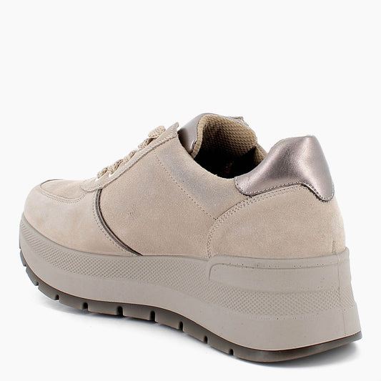 IGI&CO SNEAKERS D.KOLA SCAMOSCIATA VISONE