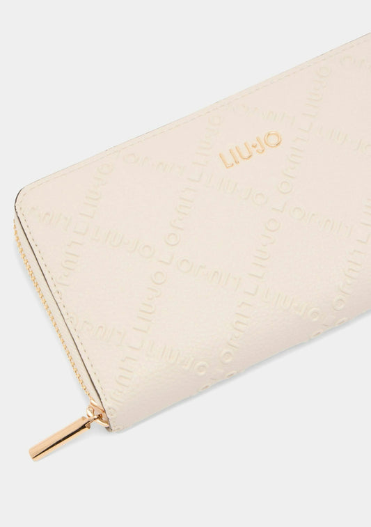 LIU JO portafoglio XL zip around Better logo in rilievo