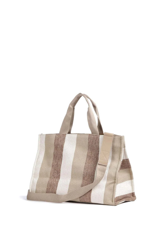 LIU JO L TOTE STRIPED CANVAS