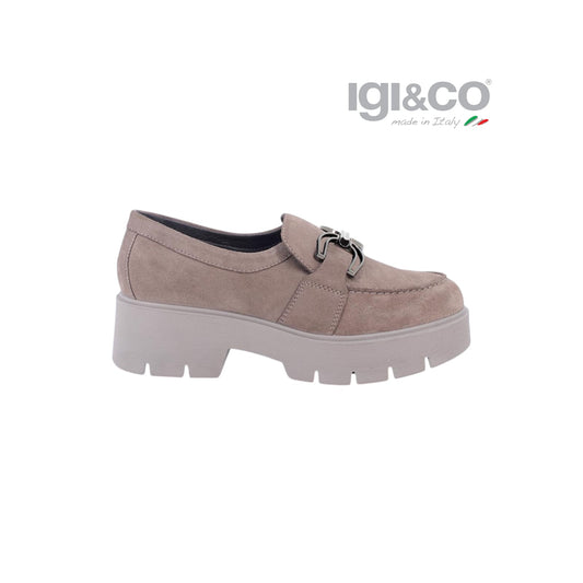 IGI&CO MOCASSINO CAMOSCIO FANGO
