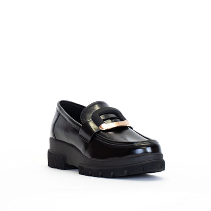 GOLD&GOLD MOCASSINO FIBIA NERO