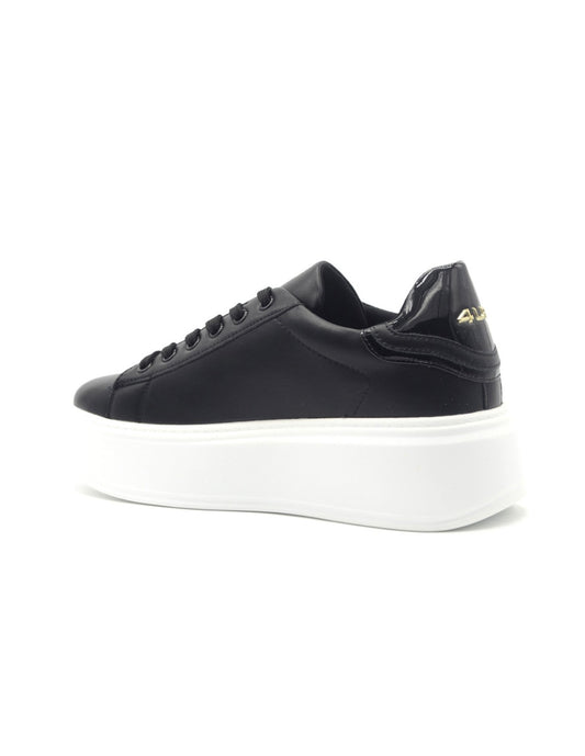 PACIOTTI SNEAKERS BLACK CON LOGO IN ORO