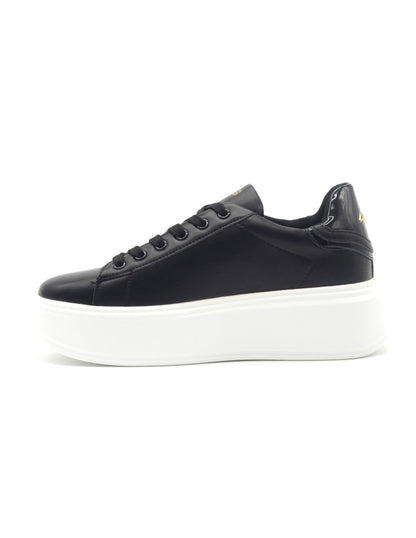 PACIOTTI SNEAKERS BLACK CON LOGO IN ORO