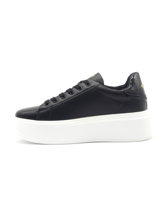 PACIOTTI SNEAKERS BLACK CON LOGO IN ORO