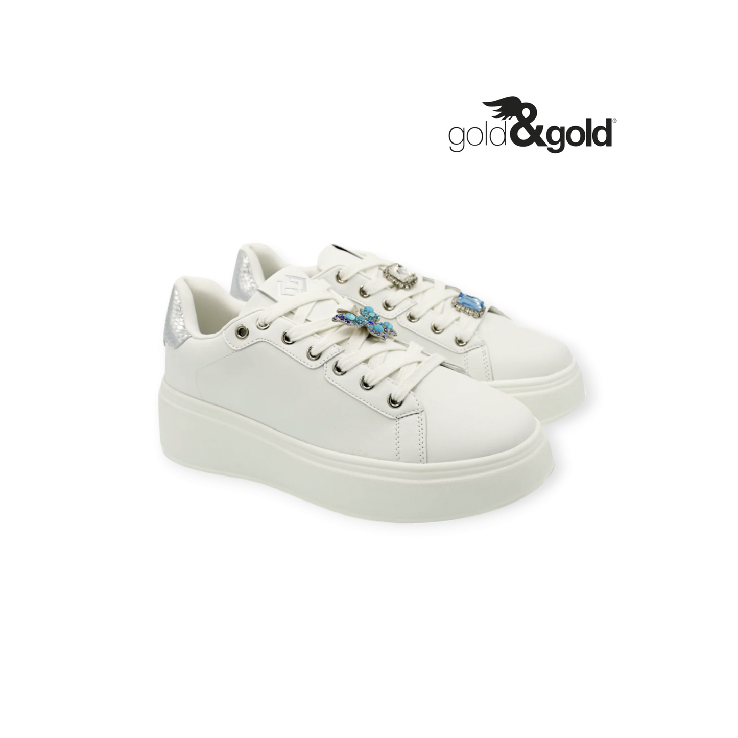 GOLD & GOLD SNEAKERS CHARM BLU