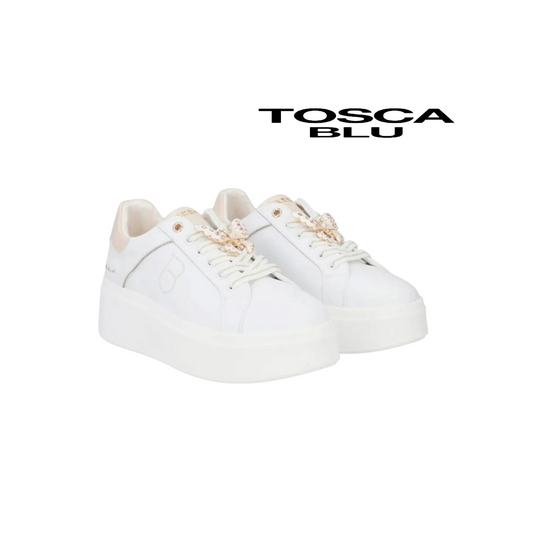 TOSCA BLU SNEAKERS DONNA ALTA CON CHARMS FARFALLA