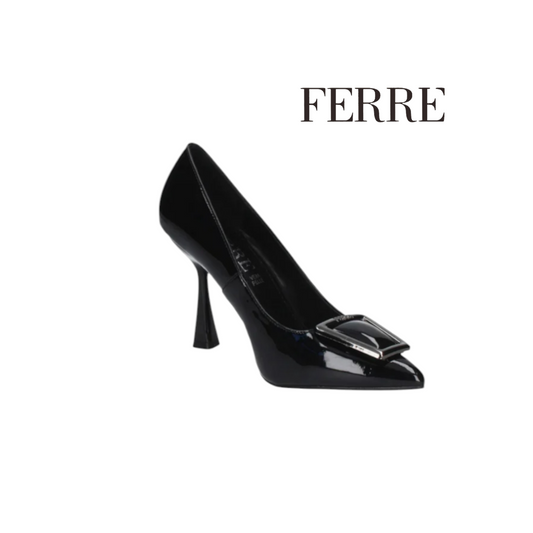 FERRE DECOLLETTE FIBIA  IN VERNICE NERA