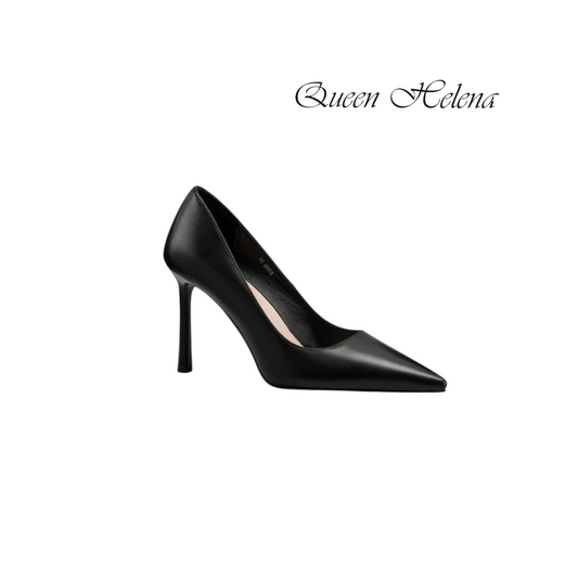 QUEEN HELENA DECOLLETTE TACCO SPILLO NERO