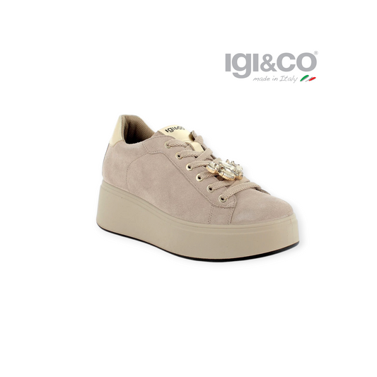 IGI & CO SNEAKERS MCQUEEN SCAMOSCIATE VISONE