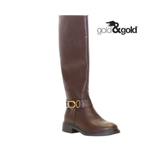 GOLD&GOLD STIVALI FIBIA CAFFE