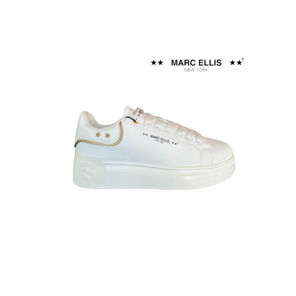 MARC ELLIS SNEAKERS SINTRA BIANCA E ORO