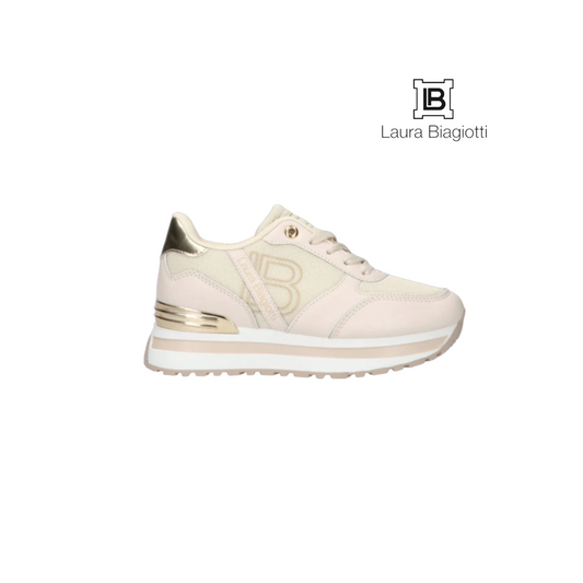 LAURA BIAGIOTTI SNEAKERS IN TESSUTO IVORY