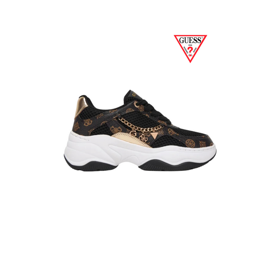 GUESS SNEAKERS HARPAA LOGO MARRONE