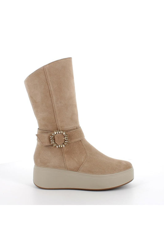 IGI & CO STIVALI SCAMOSCIATI BEIGE