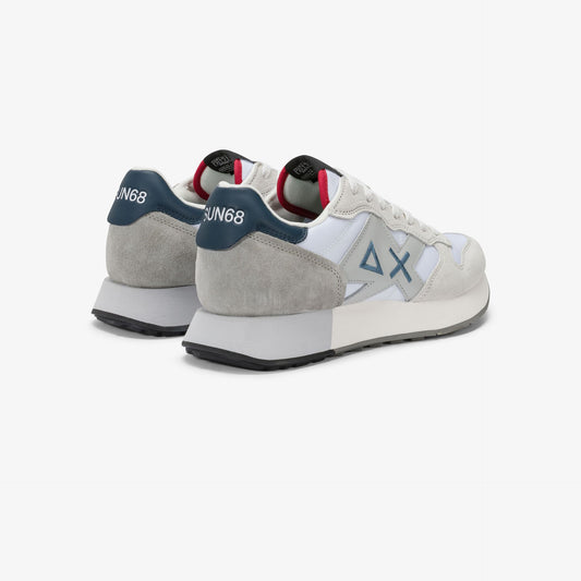 SUN68 Sneaker Jaki 2.0 Solid in nylon e suede blu navy