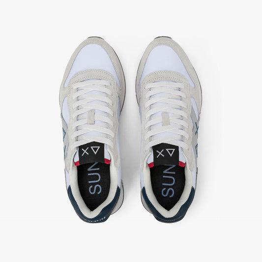 SUN68 Sneaker Jaki 2.0 Solid in nylon e suede blu navy