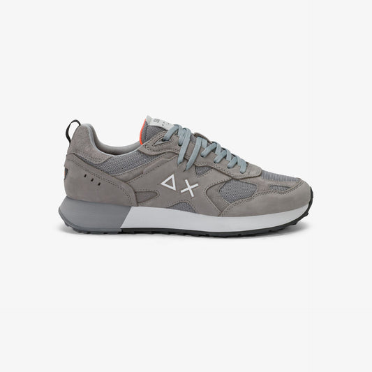 SUN68 SNEAKERS UOMO JAKI 2.0 SILVER IN NABUK