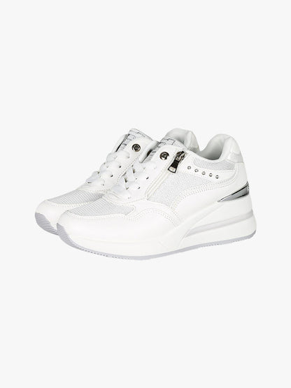 LAURA BIAGIOTTI SNEAKERS STRASS BIANCHE