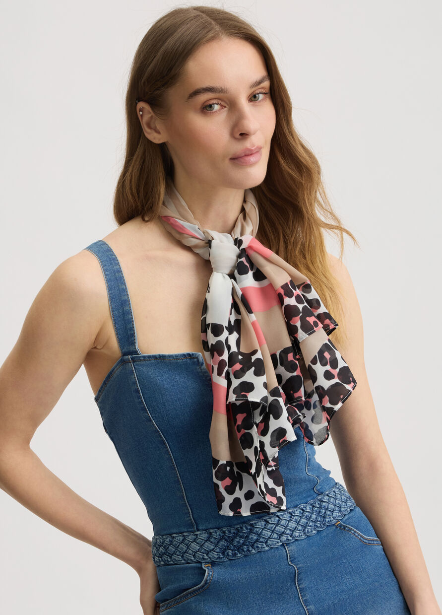 LIU JO FOULARD MIX ANIMALIER DONNA