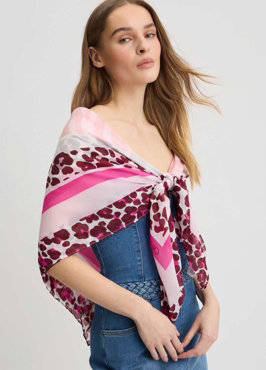 LIU JO FOULARD MIX ANIMALIER DONNA