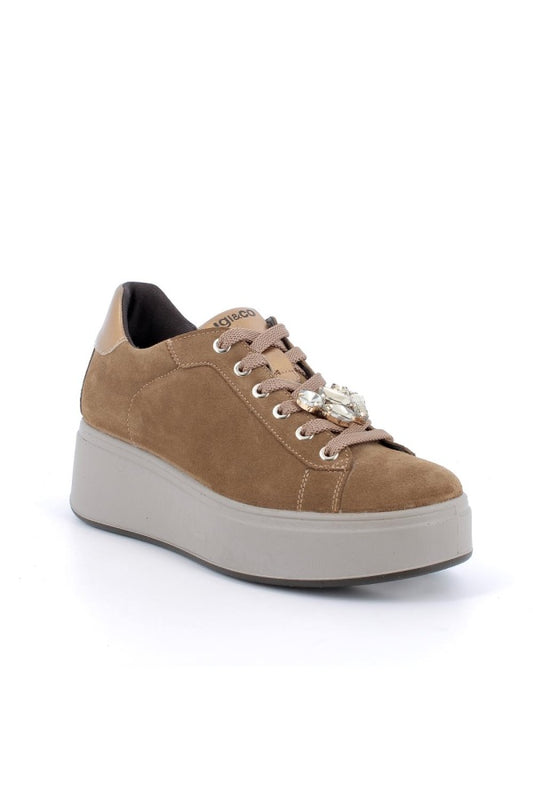 IGI & CO SNEAKERS MCQUEEN SCAMOSCIATA COGNAC