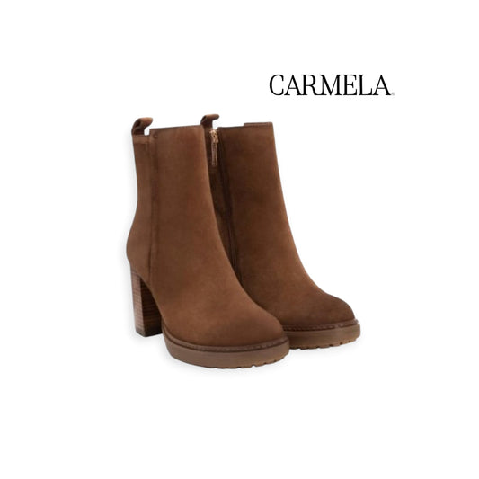 CARMELA - TRONCHETTO IN CAMOSCIO CON TACCO ALTO DONNA
