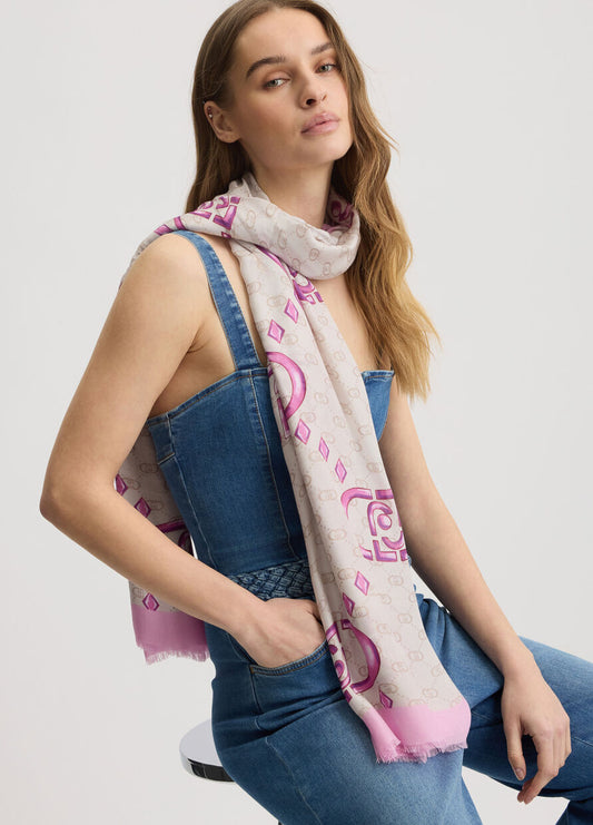 LIU JO STOLA LOGO SKETCH DONNA