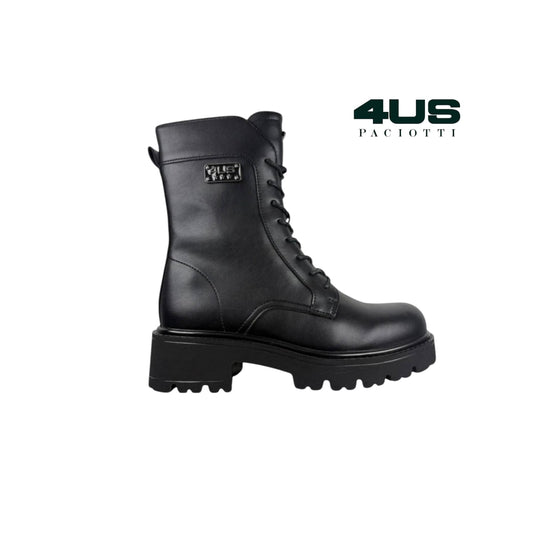 PACIOTTI ANFIBI NERI CON LOGO